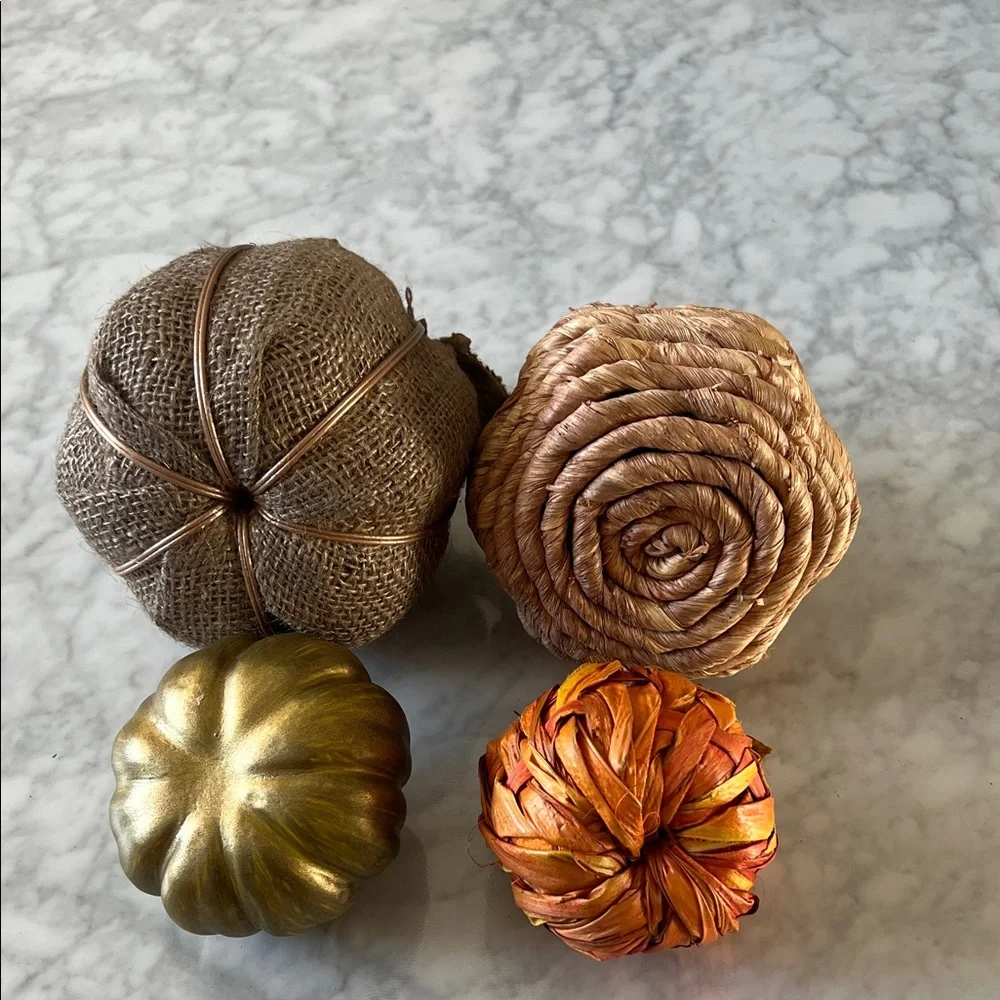 Target Rustic Pumpkin Decor bundle Set - Gold, Brown, Orange